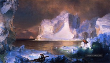  Fluss Kunst - Die Eisberge Landschaft Hudson Fluss Frederic Edwin Church